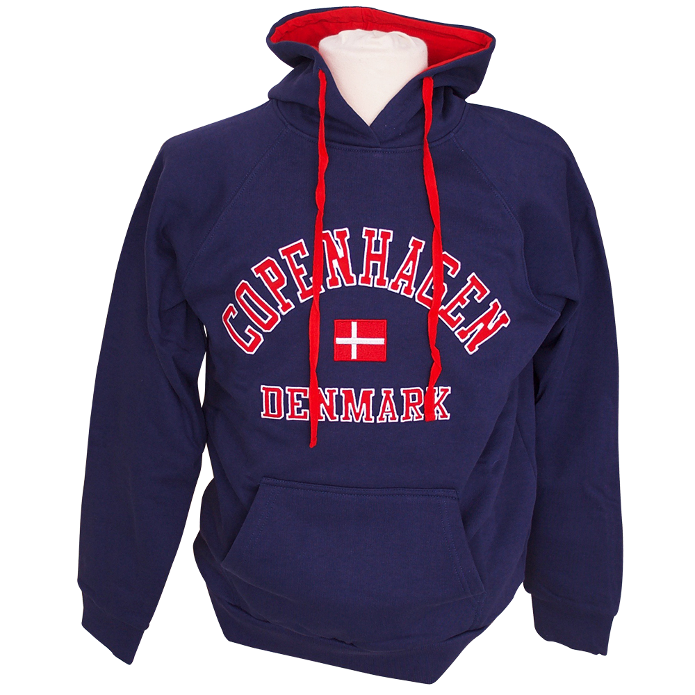 Hoodie Copenhagen Denmark Navy Voksen Hoodies Copenhagen Souvenir ApS